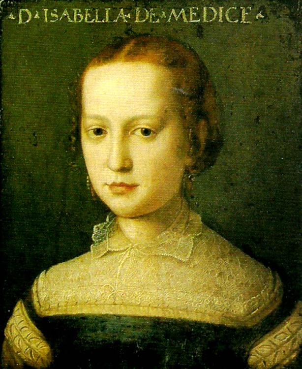 Agnolo Bronzino portratt av isabella di medici oil painting picture